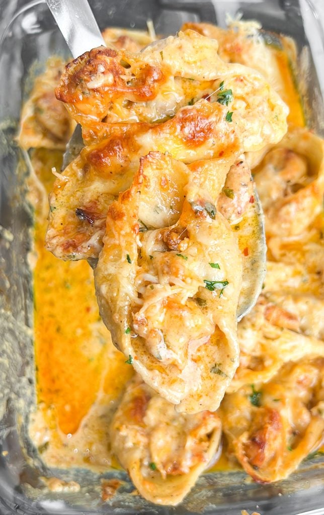 Chicken Scampi Stuffed Pasta Shells - Bad Batch Baking