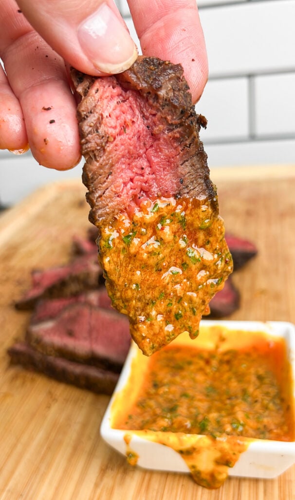 Ultimate Cast Iron Cowboy Steak with Chimichurri