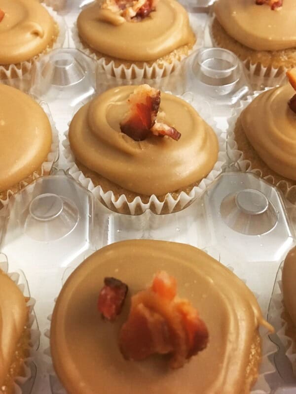 Salted Caramel Bacon Cupcakes