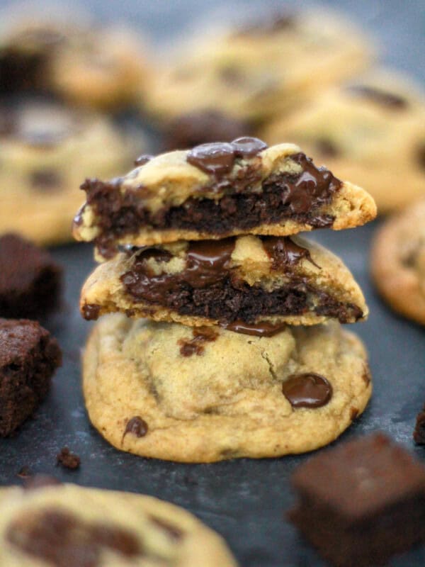 Brownie Stuffed Chocolate Chip Cookies