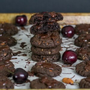 Tart Cherry Almond Chocolate Cookies (Kathleen King Remixed)