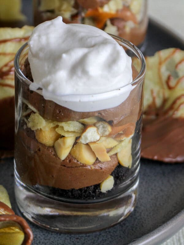 Sweet & Salty Chocolate French Silk Pie Dessert Shooters