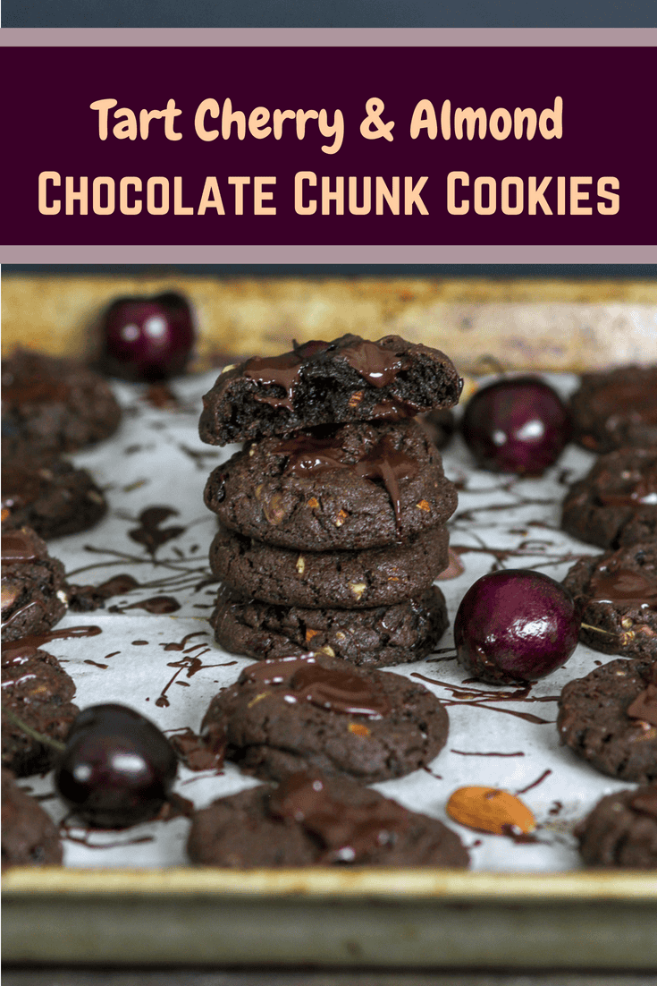 Tart Cherry and Almond Chocolate Cookies