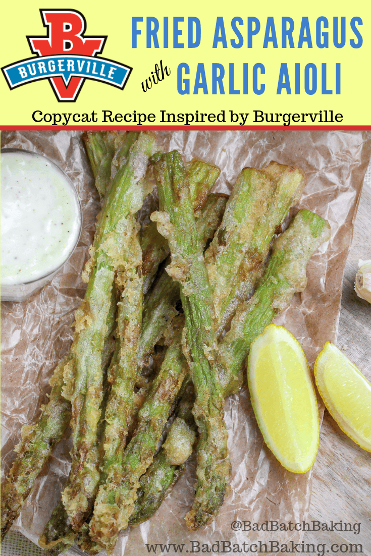 Crispy Fried Asparagus Spears with Garlic Aioli (Burgerville Copycat)