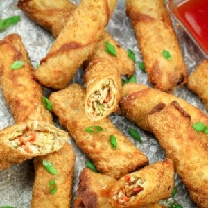 Crispy Chinese Egg Rolls with Sweet and Sour