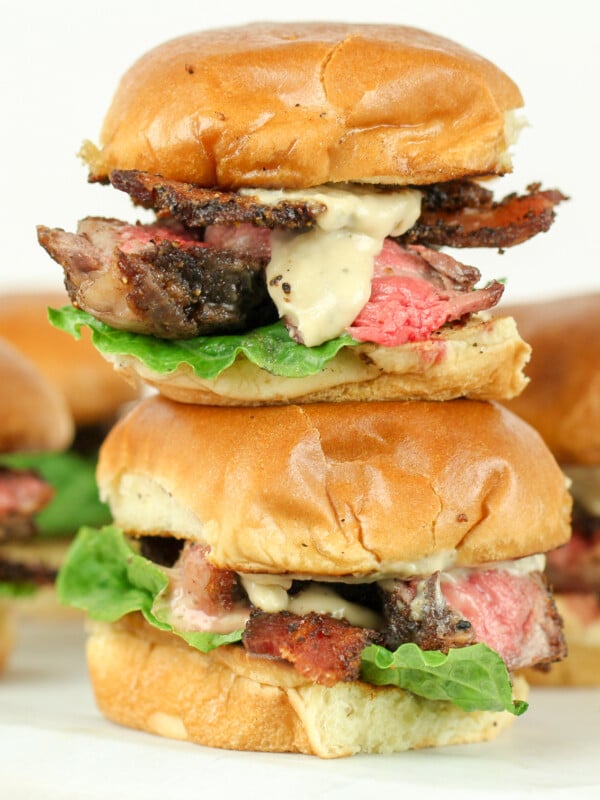 Rib-Eye Sliders with Garlic Parmesan Cream Sauce Recipe