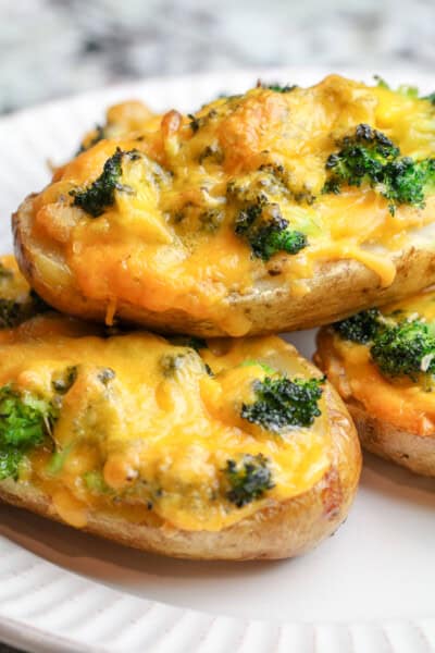 The Best Broccoli Cheddar Twice Baked Potatoes - Bad Batch Baking