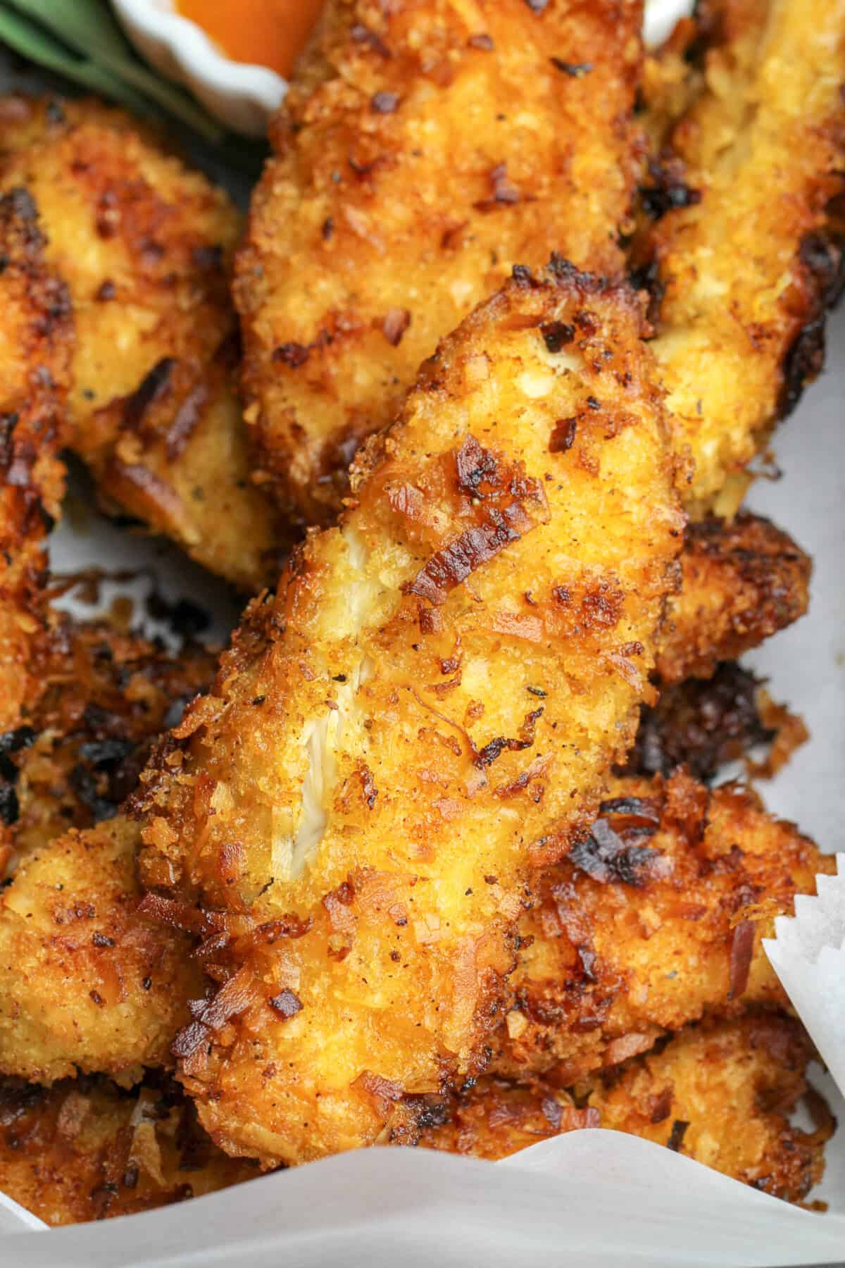 Close up of Coconut Chicken Tenders