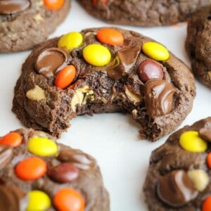 Reese's Pieces Chocolate Peanut Butter Cookies