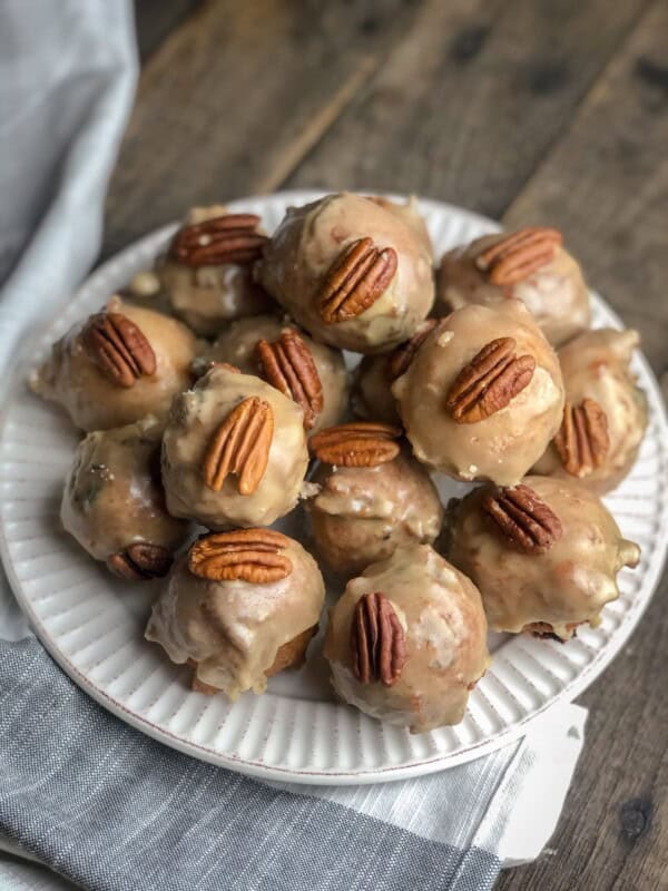 Pecan Maple Bacon Fritter Donut Bites