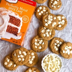 Easy Soft Batch Pumpkin Cookies with White Chocolate