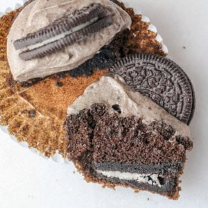 Triple Oreo Chocolate Cupcakes