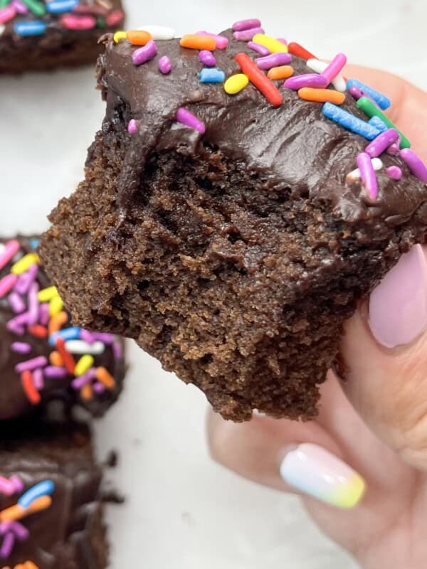 Chocolate Donut-Frosted Cake Bites