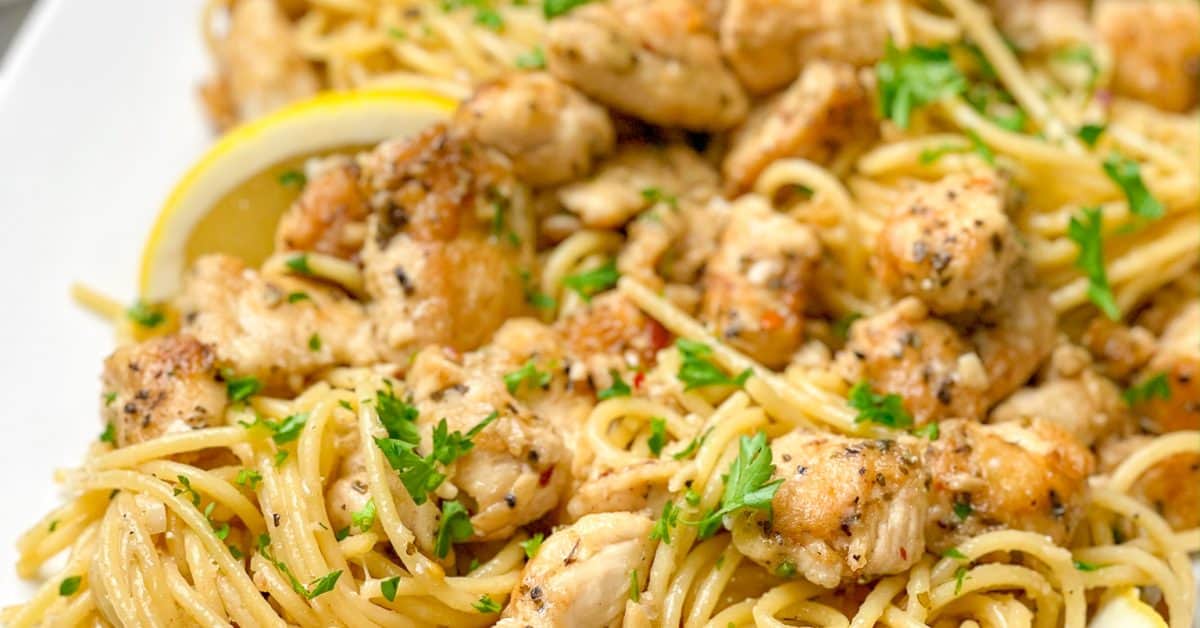 Better Than Olive Garden Chicken Scampi - Bad Batch Baking - Restaurant 