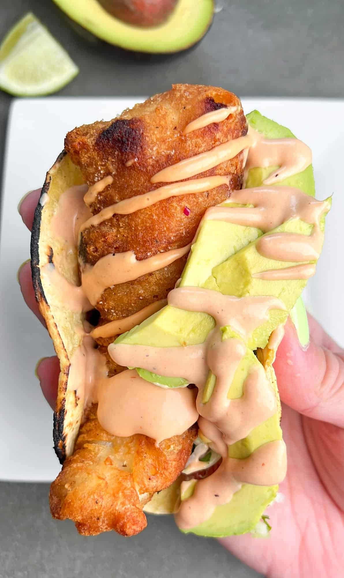 Halibut Fish Tacos with Old Bay Crema Bad Batch Baking Family