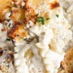 Baked chicken alfredo