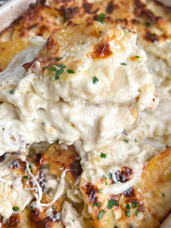 Baked chicken alfredo