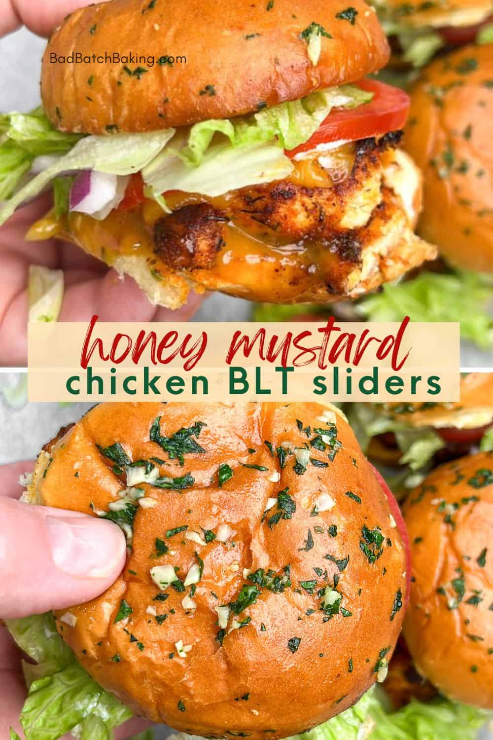 Honey Mustard BLT Chicken Sliders