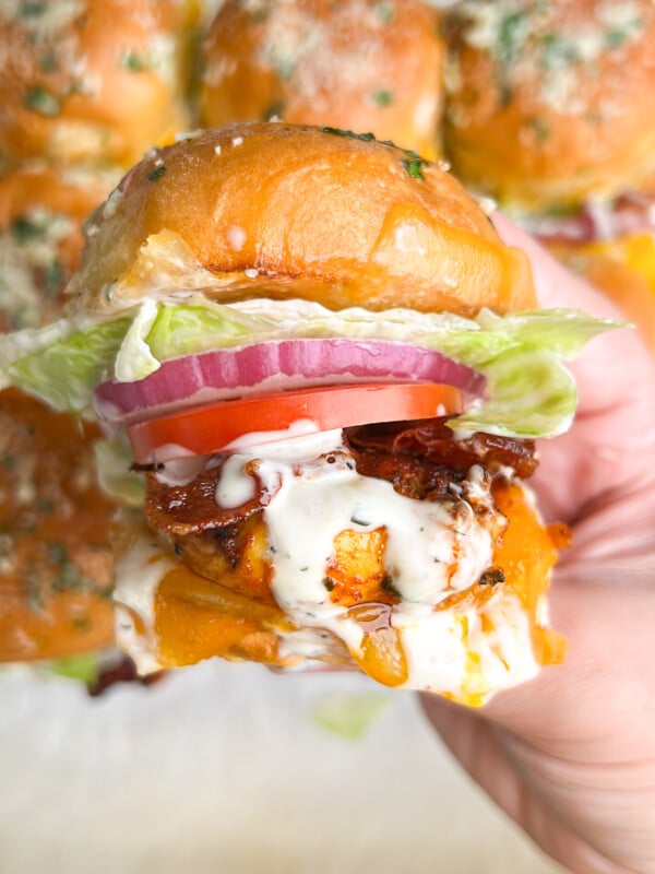 Chicken bacon ranch sliders