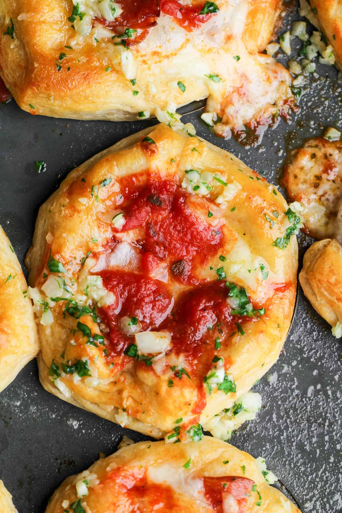 Mini Deep Dish Pizzas