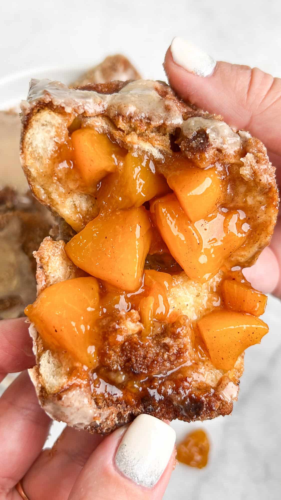 Peach cobbler french toast