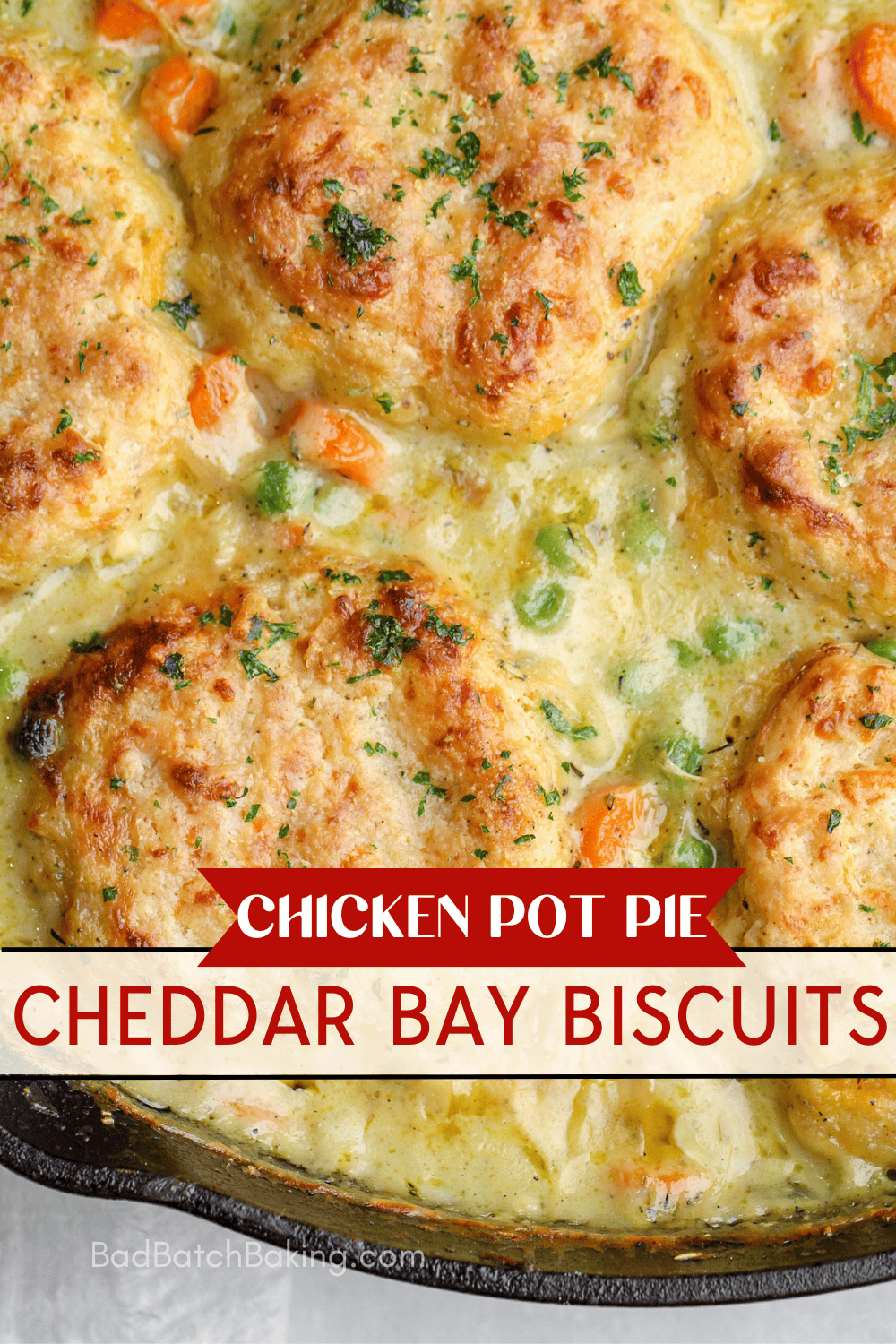 chicken pot pie cheddar bay biscuits