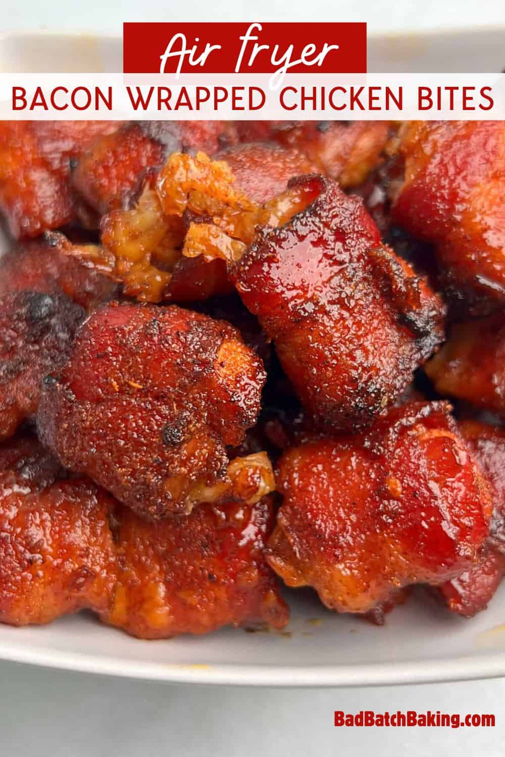 Bacon wrapped chicken bites