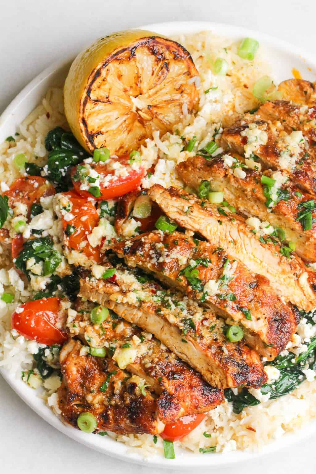 Lemon Garlic Parmesan Chicken & Rice - Bad Batch Baking