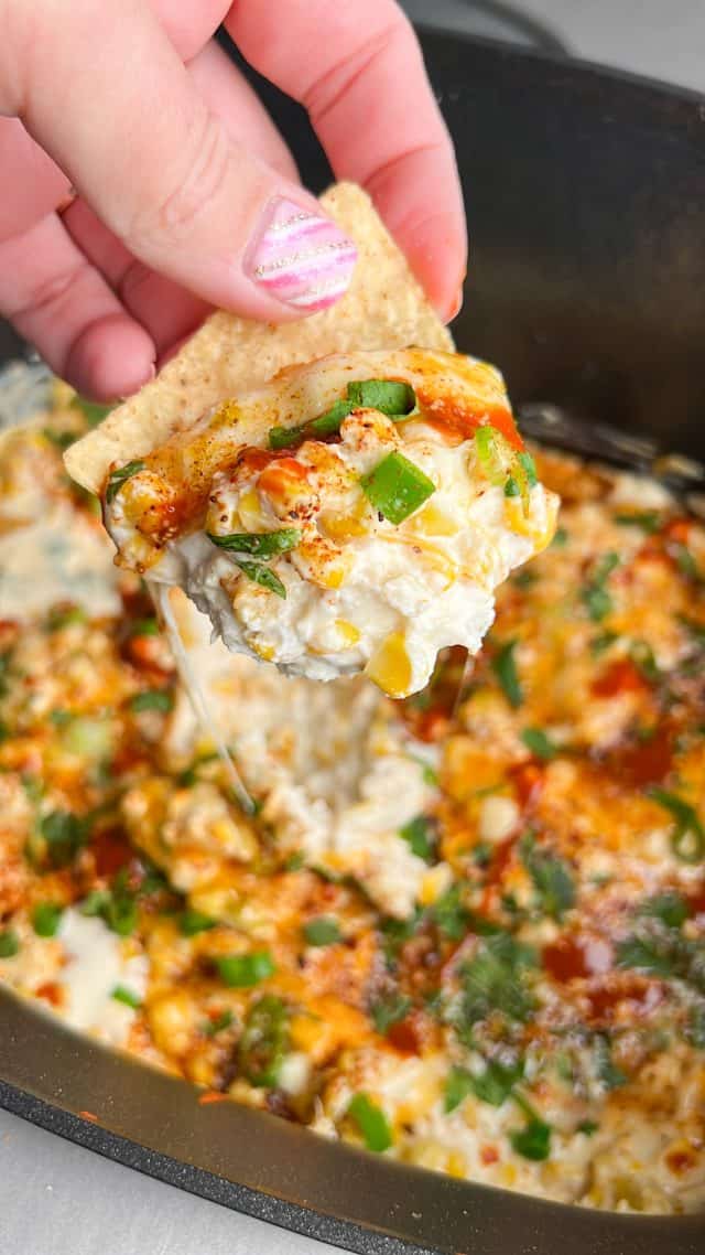 Slow Cooker Mexican Street Corn Dip - Bad Batch Baking