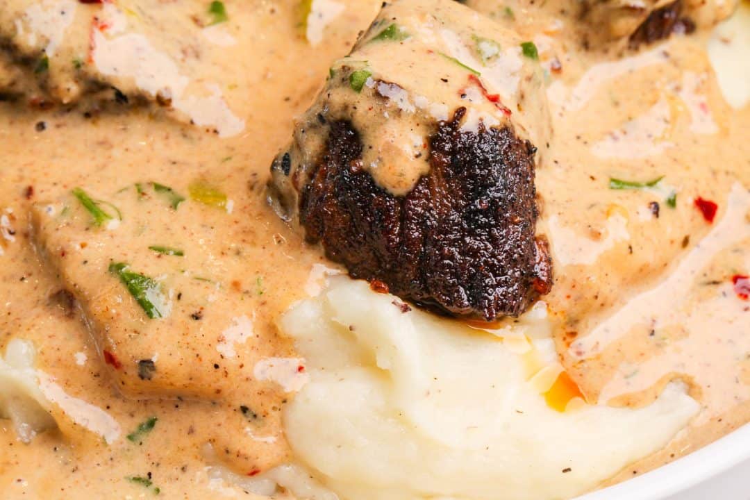 Garlic Butter Steak Bites With Parmesan Cream Sauce Bad Batch Baking 4890