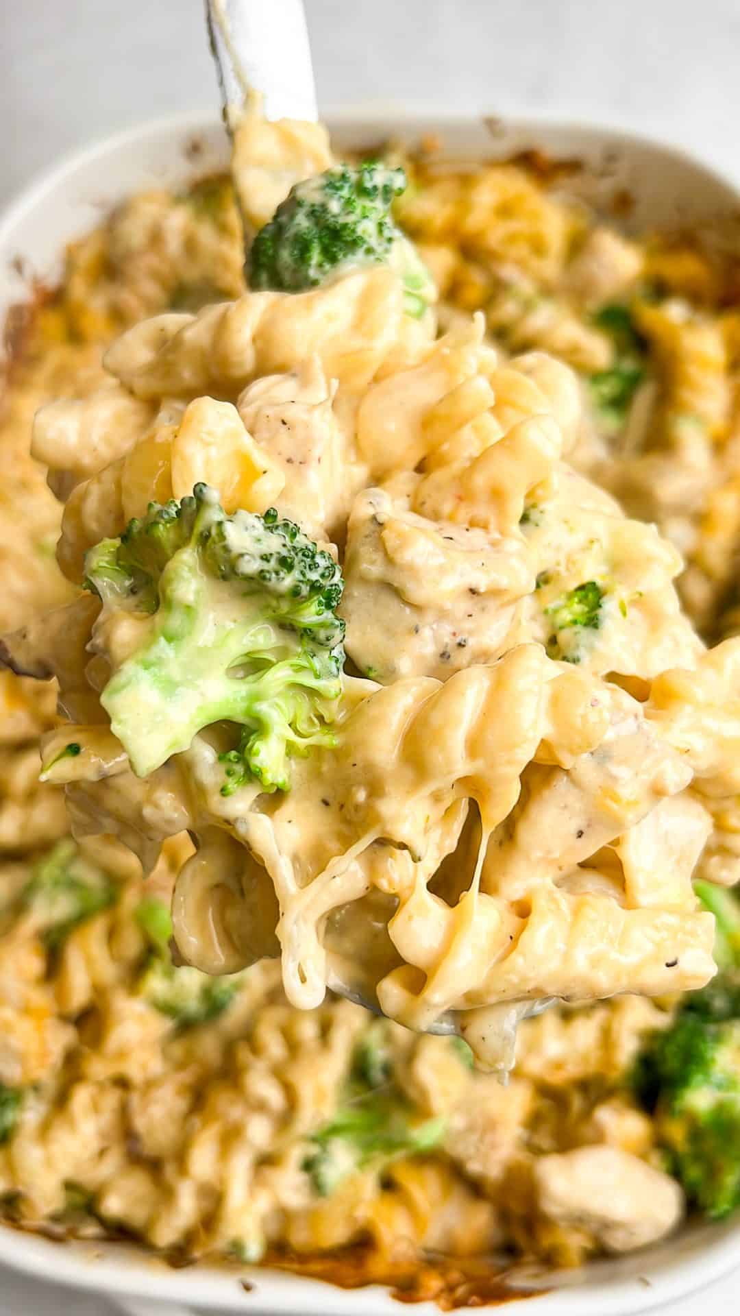 Cheesy Broccoli Chicken Pasta Bake - Bad Batch Baking