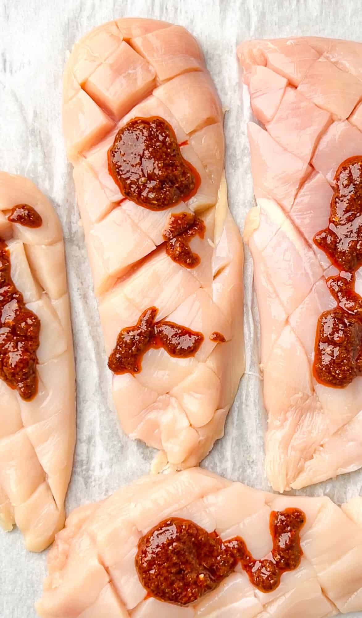 Equal parts sweet and spicy, this Honey Chipotle Chicken is a quick, easy one-pan recipe that results in juicy, flavorful chicken every time. Chipotle marinade on chicken breasts