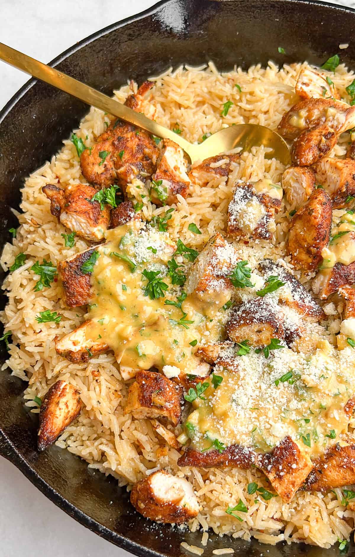 garlic parmesan chicken and rice