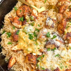 garlic parmesan chicken and rice