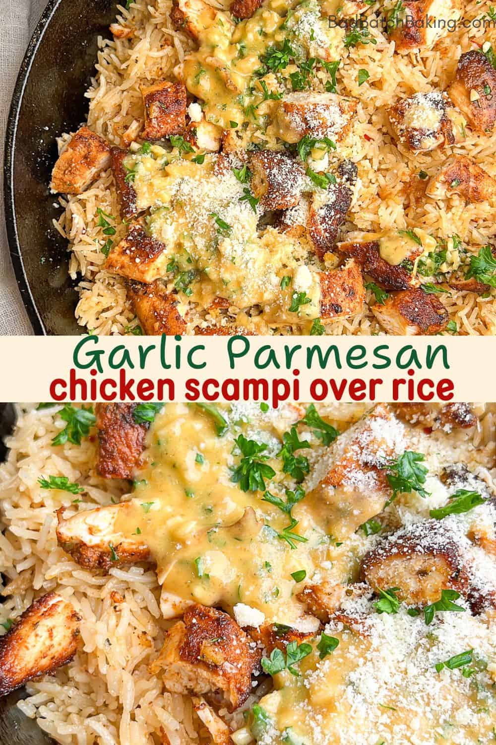 garlic parmesan chicken and rice