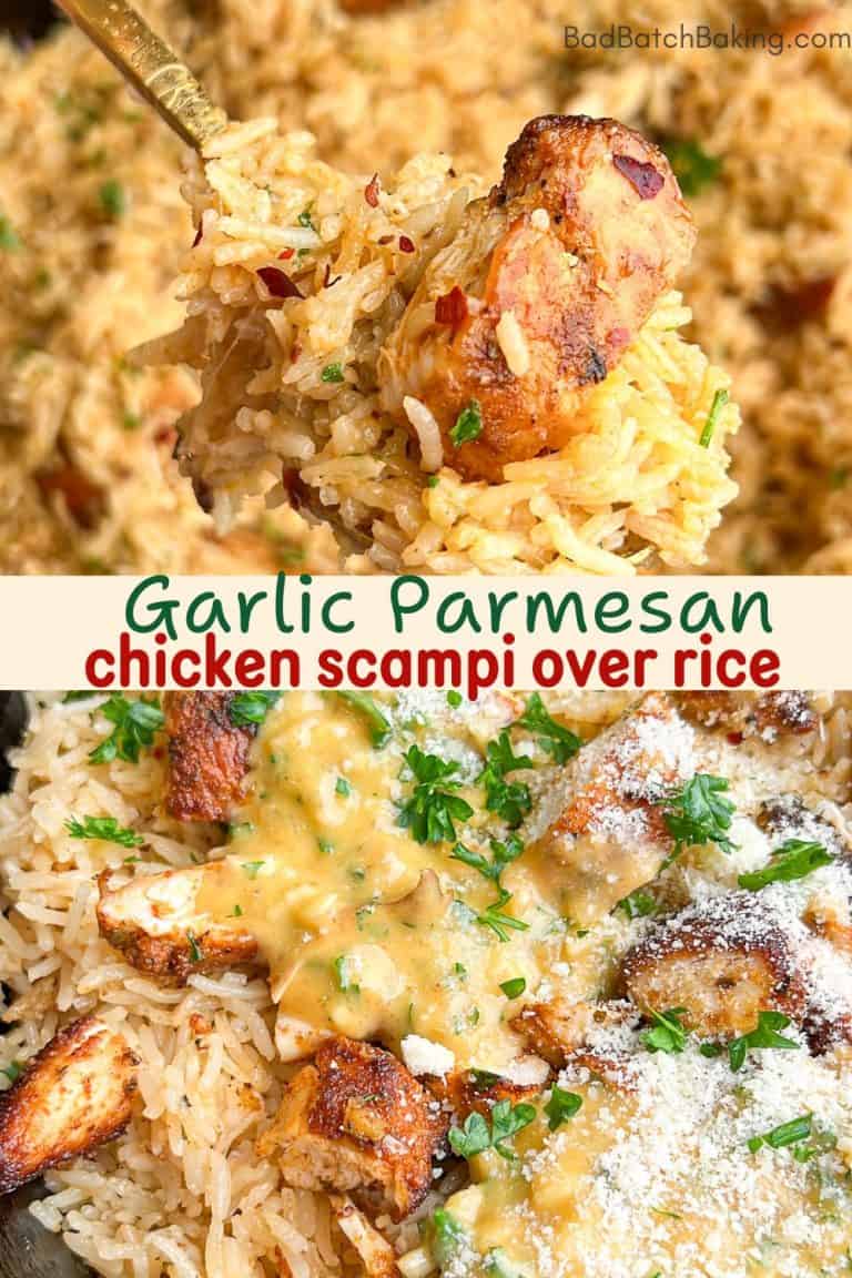 One-Pan Garlic Parmesan Chicken and Rice - Bad Batch Baking ...