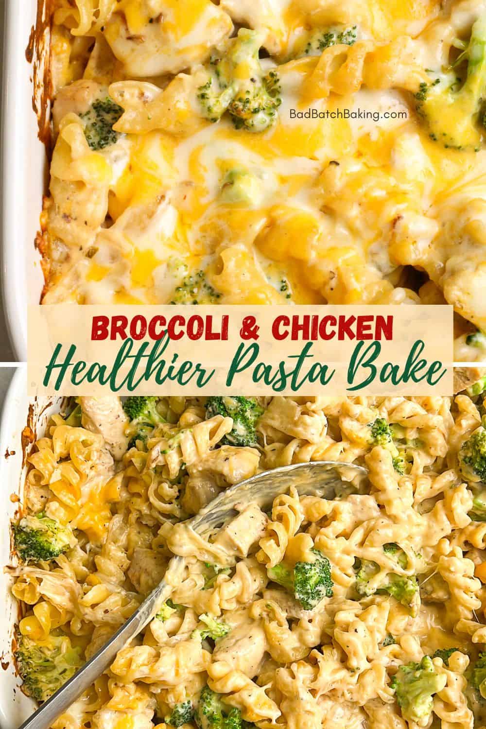 Broccoli chicken pasta bake