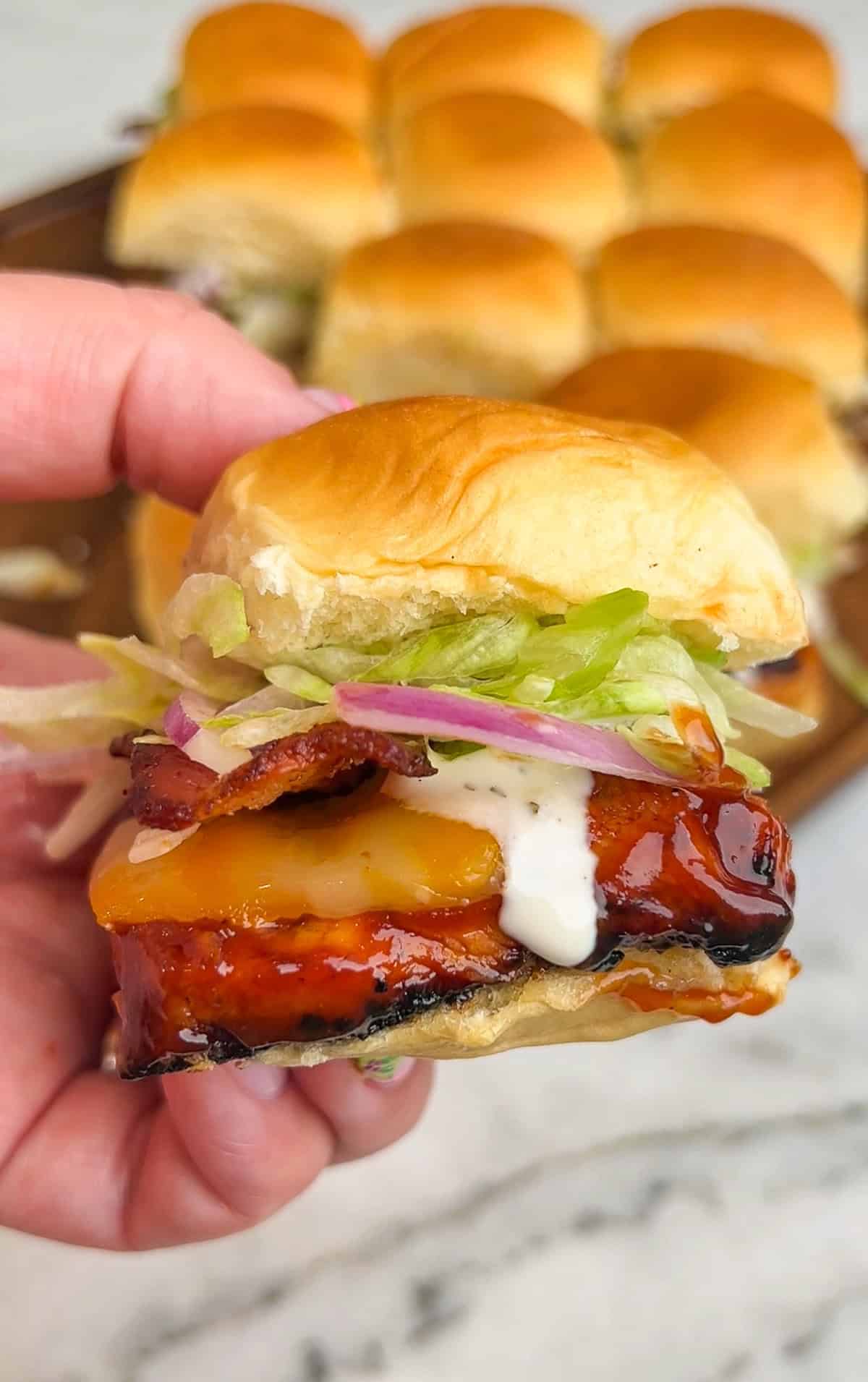 bbq chicken sliders