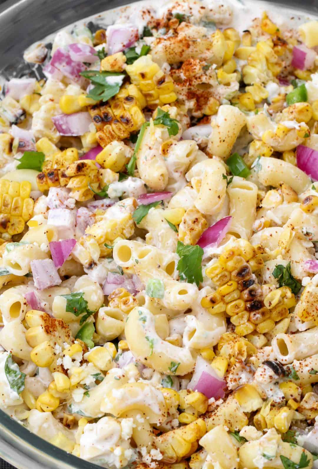 Street Corn Elote Pasta Salad - Bad Batch Baking - Family Favorite Recipes