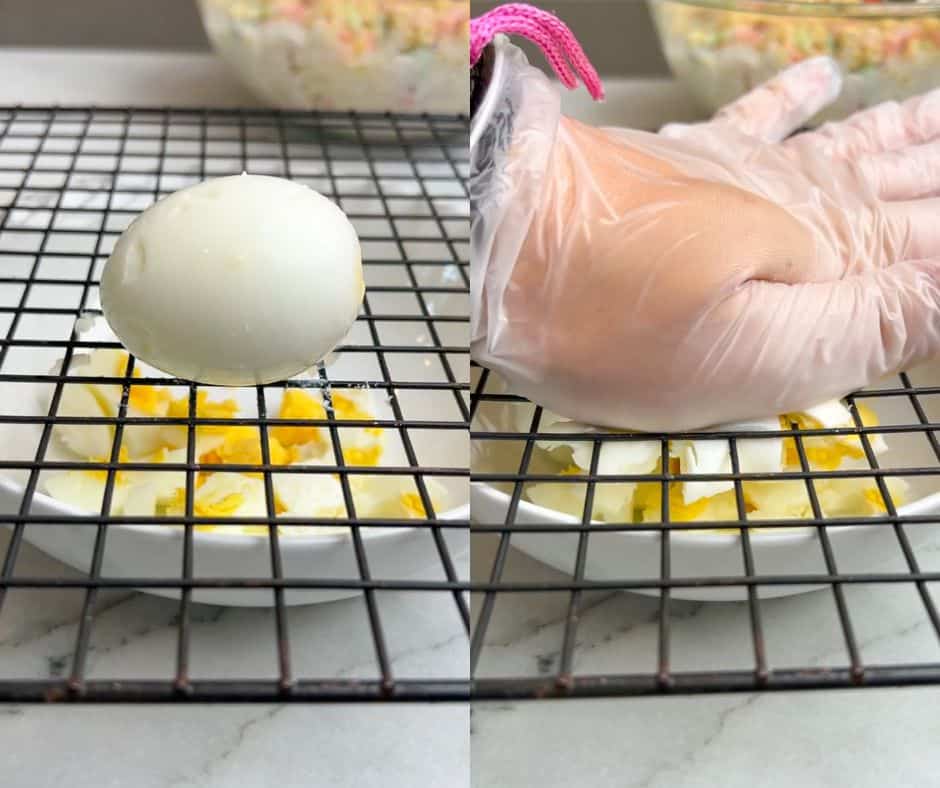 how to dice eggs for macaroni salad