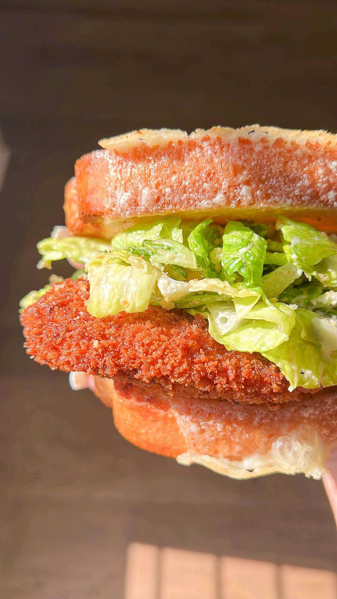 chicken caesar salad sandwich