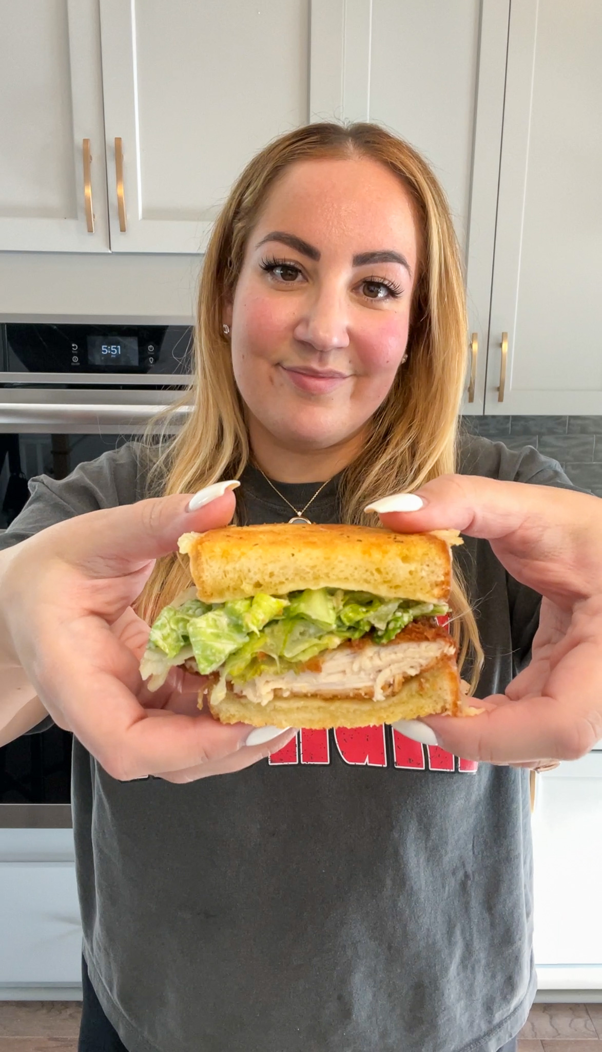 chicken caesar salad sandwich