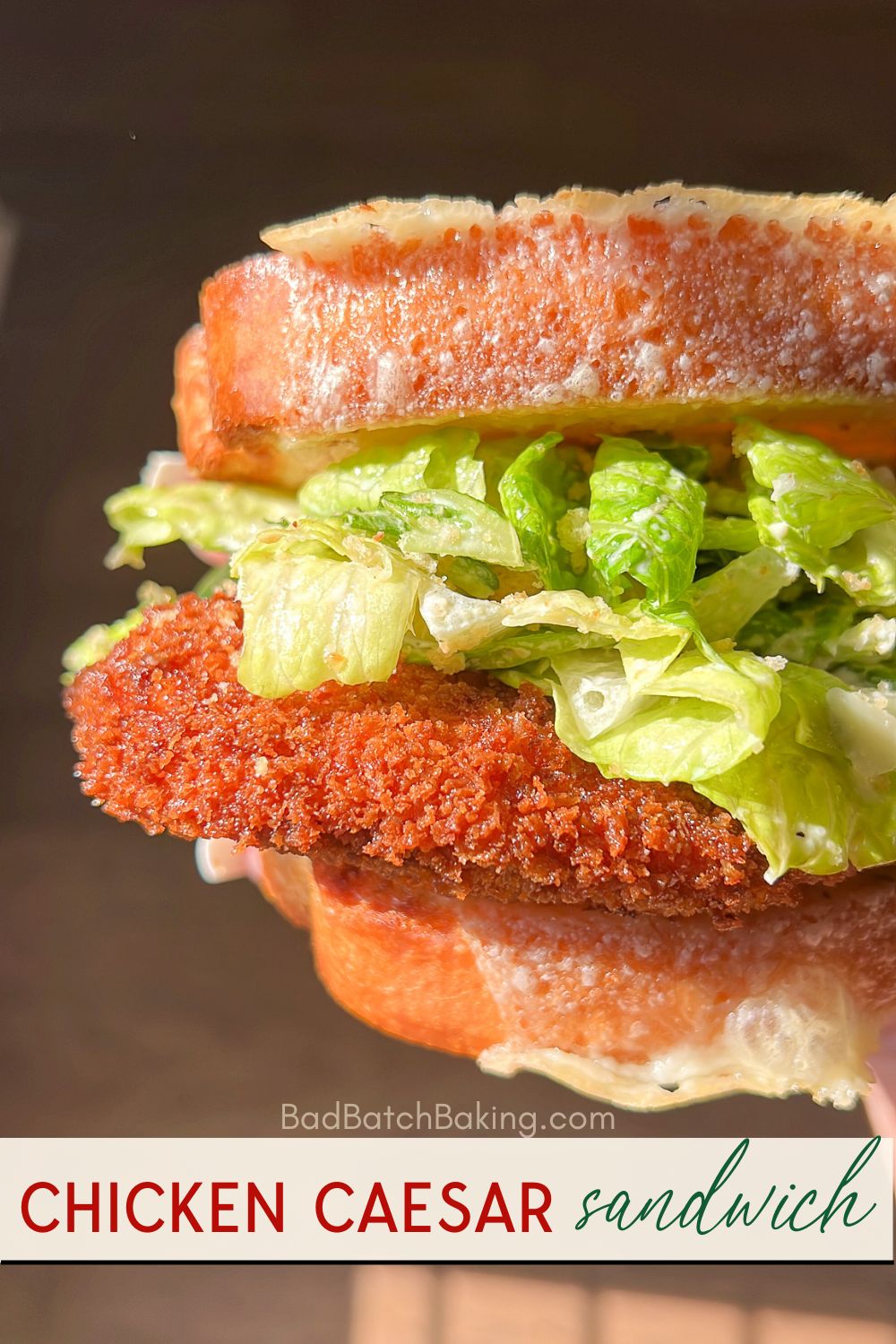 chicken caesar salad sandwich