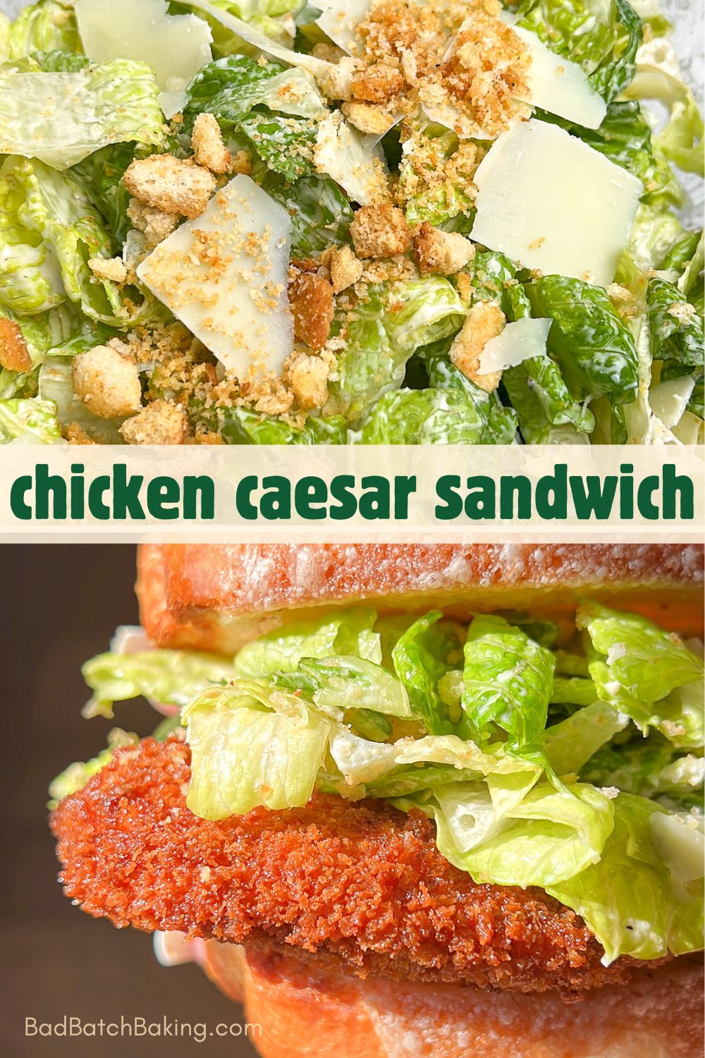 chicken caesar salad sandwich