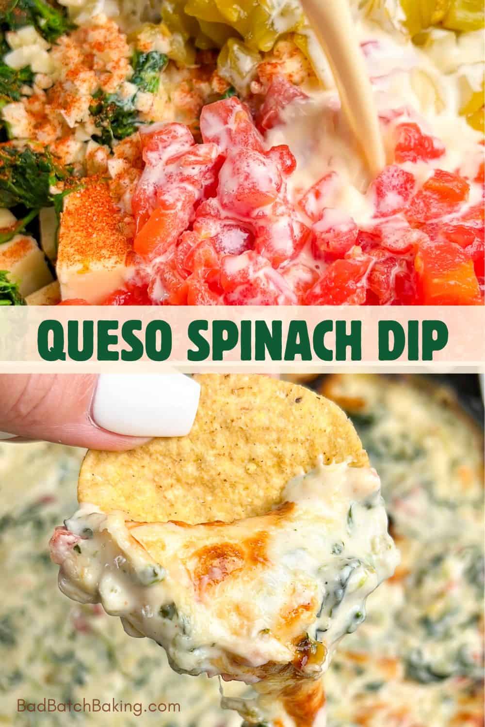 Queso spinach dip 