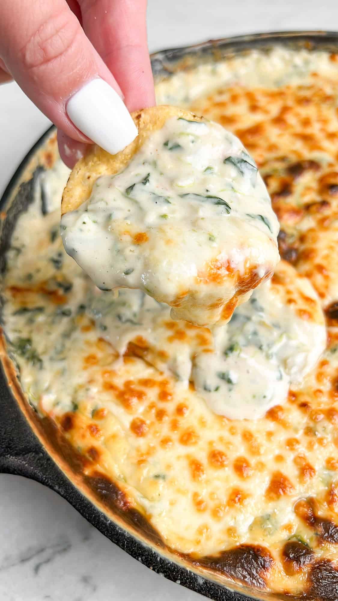 Queso spinach dip 