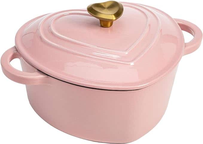 pink heart dutch oven