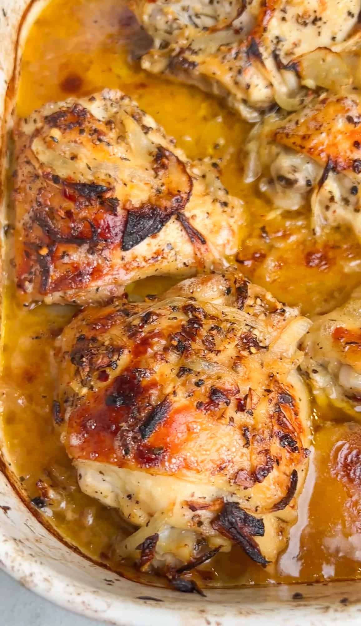 baked chicken in a pan