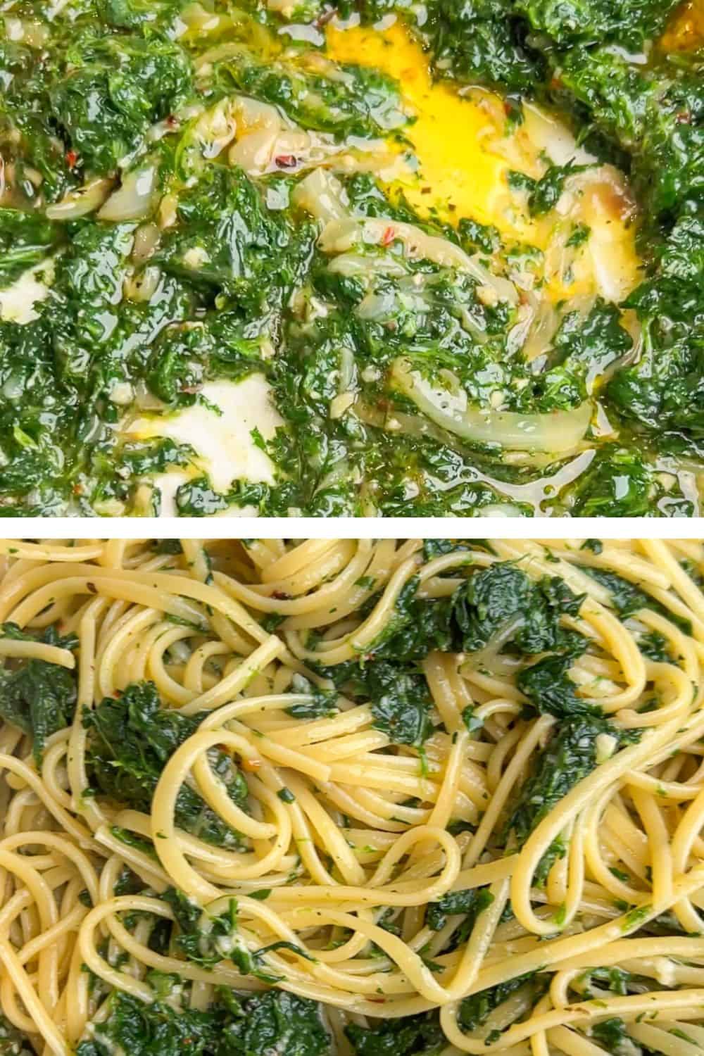 chicken pasta and spinach