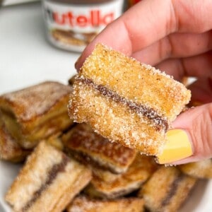 french toast bites with nutella